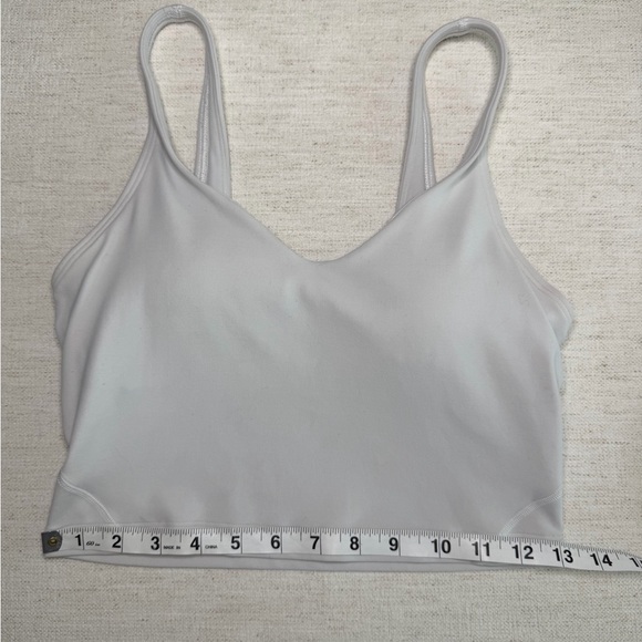 Lululemon Align Tank Bra White Longline Scoop Neck Size 6 Built-In Bra - Picture 6 of 8